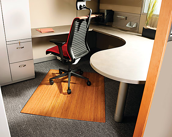 Office depot bamboo chair mat outlet