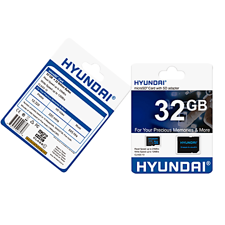 Hyundai MicroSDHC™ Card With Adapter, 32GB