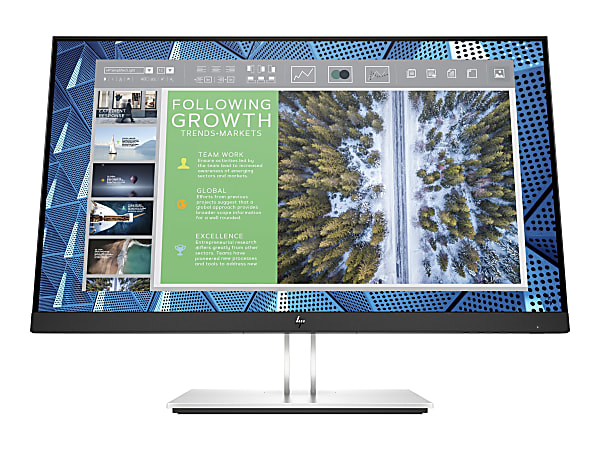 HP E24q G4 - E-Series - LED monitor - 24" (23.8" viewable) - 2560x 1440 QHD @ 60 Hz - IPS - 250 cd/m² - 1000:1 - 5 ms - HDMI, VGA, DisplayPort - black