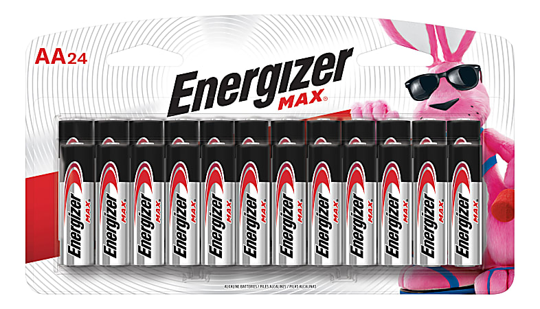 Energizer® Max® AA Alkaline Batteries, Pack Of 24