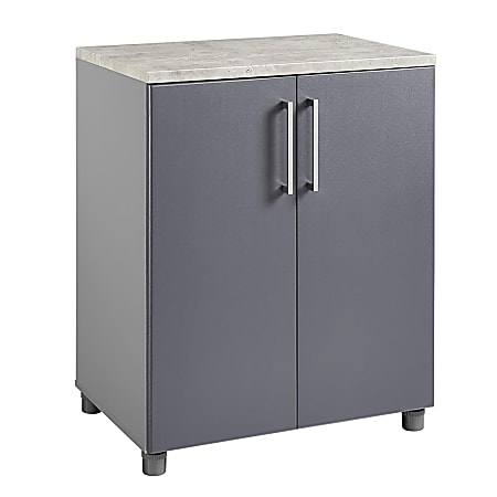Ameriwood™ Home Latitude 2-Door Base Cabinet, 3 Shelves, Graphite/Gray
