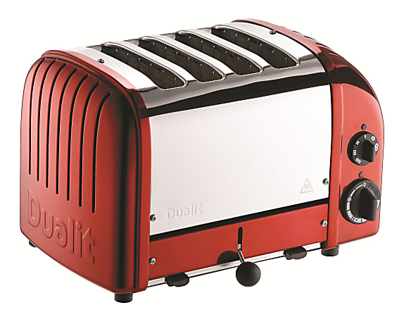 Dualit NewGen Extra-Wide Slot Toaster, 4-Slice, Apple Candy Red