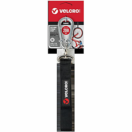 VELCRO® Heavy Duty Storage Strap - 1 Each - Medium (M) - 12.8" Height x 3.5" Width x 1" Length - Black