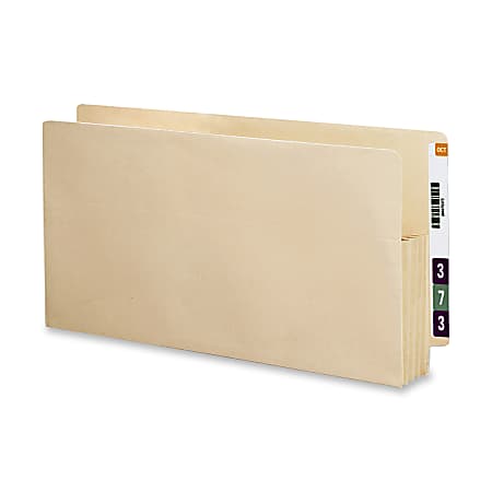 Smead® End-Tab File Pockets, Letter Size (8 1/2" x 11"), 3 1/2" Expansion, Manila, Box Of 25