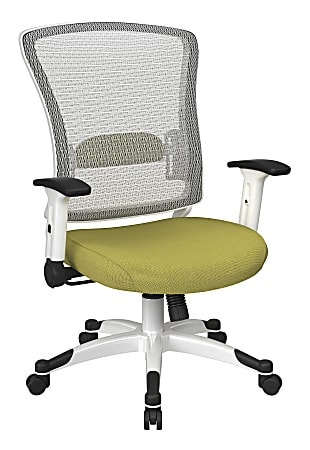 Office Star™ Space Seating Ergonomic Mesh Mid-Back Manager's Chair, Olive/White