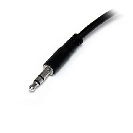 StarTech.com Slim Stereo Splitter Cable 3.5mm Male to 2x 3.5mm Female Split  one headphone jack into two separate jacks 3.5mm audio splitter mini jack  splitter headphone y cable 3.5mm y cable headphone