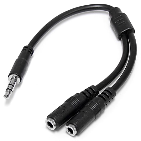StarTech.com Slim Stereo Splitter Cable - 3.5mm Male