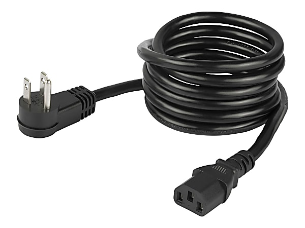StarTech.com Right-Angle NEMA 5-15P To C13 Computer Power Cord, 6'
