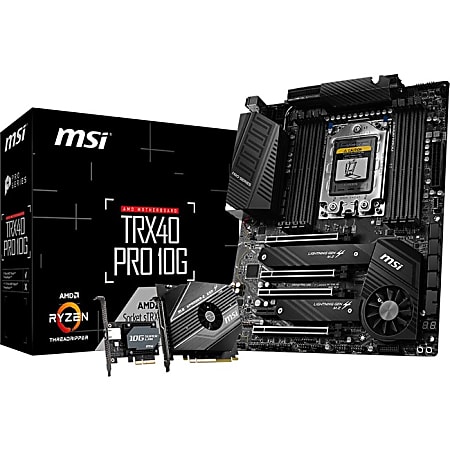 MSI TRX40 PRO 10G - Motherboard - ATX - Socket sTRX4 - AMD TRX40 Chipset - USB-C Gen2, USB 3.2 Gen 1, USB 3.2 Gen 2 - TRX40P10G