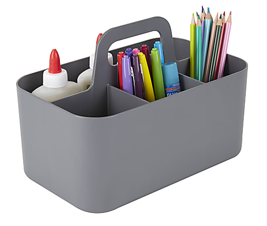 Realspace™ Stackable Storage Caddy, Small Size, Gray