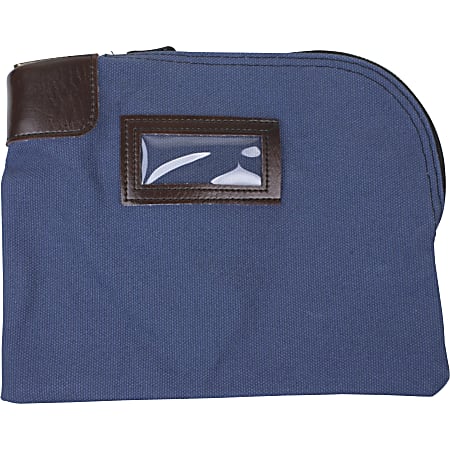 ControlTek Carrying Case Cash, Coin, Document, Check, Card - Blue - Moisture Resistant - Nylon Body - 8.5" Width x 11" Depth - 1 Each