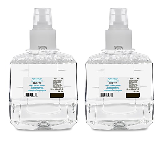Provon LTX-12 Refill Clear & Mild Foam Handwash - 40.6 fl oz (1200 mL) - Pump Bottle Dispenser - Kill Germs - Skin, Hand - Moisturizing - Clear - Rich Lather, Fragrance-free, Dye-free - 2 / Carton