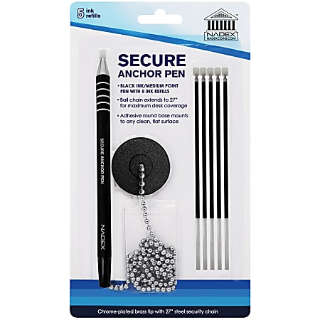 Nadex Coins Secure Counter Ballpoint Pen, Silver