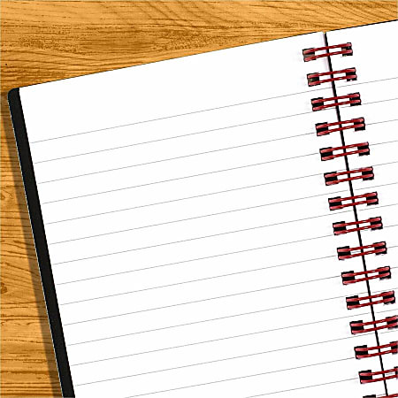 Black n Red Wirebound Notebook 3 58 x 5 78 1 Subject Wide Ruled 70