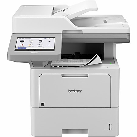 Brother MFC-L6915DW Wireless Laser Multifunction Printer - Monochrome - Copier/Fax/Printer/Scanner - 52 ppm Mono Print - 1200 x 1200 dpi Print - Automatic Duplex Print - Up to 160000 Pages Monthly - Color Flatbed/ADF Scanner - 1200 dpi Optical Scan -
