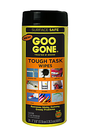 Goo Gone® Tough Task Cleaner Wipes, Citrus Scent