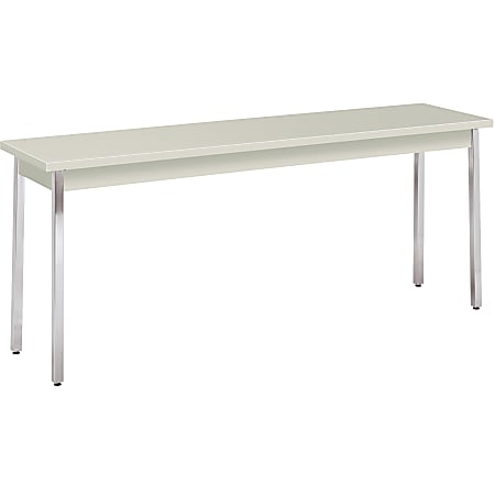 HON® Laminate All-Purpose Utility Table, 29"H x 18"W x 72"D, Loft/Chrome