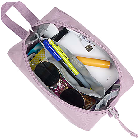 Jansport Perfect Pencil Pouch, 9” x 4” x 3”, 85% Recycled, Pink Ice
