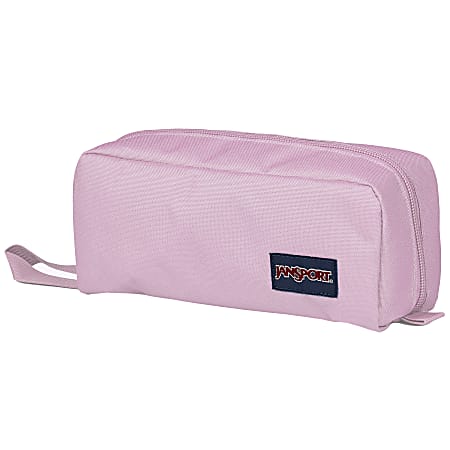 Jansport Perfect Pencil Pouch, 9” x 4” x 3”, 85% Recycled, Pink Ice
