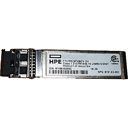 HP StorageWorks SFP Module - For Data Networking, Optical Network - 1 x Fiber Channel Network - Optical Fiber8 Gigabit Ethernet - Fiber Channel - 1 Pack