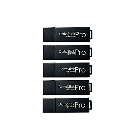 Centon DataStick Pro USB Flash Drives, USB 3.0, 32GB, Black, Pack Of 5, S1-U3P6-32G-5B