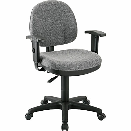 Lorell® Millenia Pneumatic Task Chair, Removeable Arms, Gray
