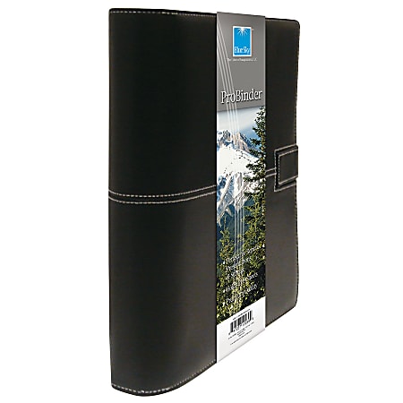 Blue Sky® Professional Sewn Vinyl Binder, 1 1/2" Rings, Black