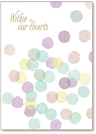 Viabella Sympathy Greeting Card, Within Our Hearts, 5" x 7", Multicolor