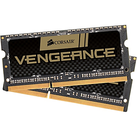 Corsair Vengeance 16GB (2 x 8GB) DDR3 SDRAM Memory Kit - For Notebook - 16 GB (2 x 8GB) - DDR3-1600/PC3-12800 DDR3 SDRAM - 1600 MHz - CL10 - 1.50 V - Non-ECC - Unbuffered - 204-pin - SoDIMM - Lifetime Warranty