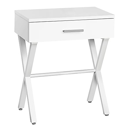Monarch Specialties Shayne Accent Table, 22-1/4"H x 18-1/4"W x 12"D, White