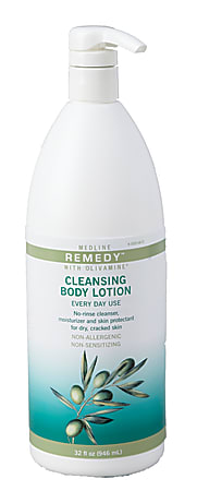 Remedy® Olivamine 4-in-1 Cleansing Body Lotion, Pump, 32 Oz, Case Of 12