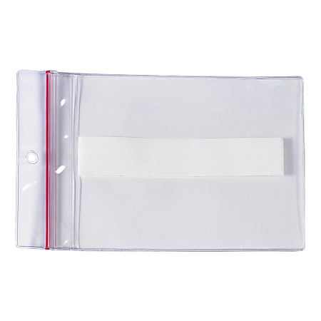 SUPERSCAN® Press-On Vinyl Envelopes, Reclosable, 9" x 12", Clear, Pack Of 25 Envelopes