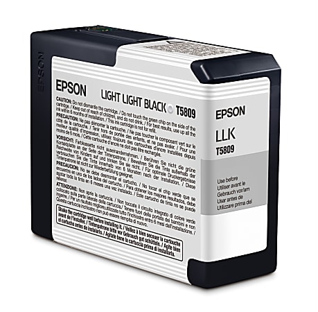 Epson® T5809 UltraChrome™ K3 Light Light Black Ink Cartridge, T580900