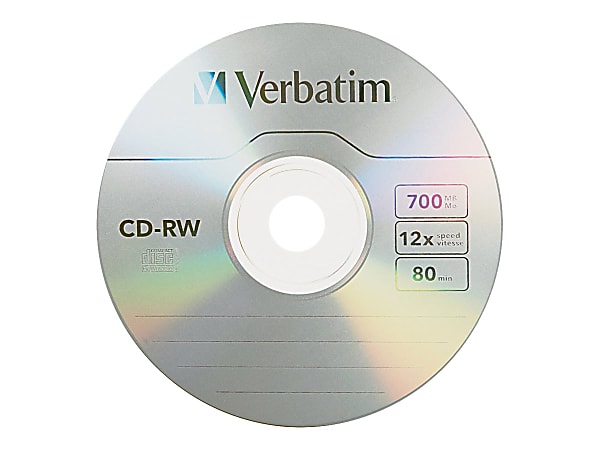 Verbatim - CD-RW - 700 MB (80min) 4x - 12x - slim jewel case