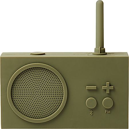 Lexon TYKHO 3 FM Radio And Bluetooth Speaker, Khaki