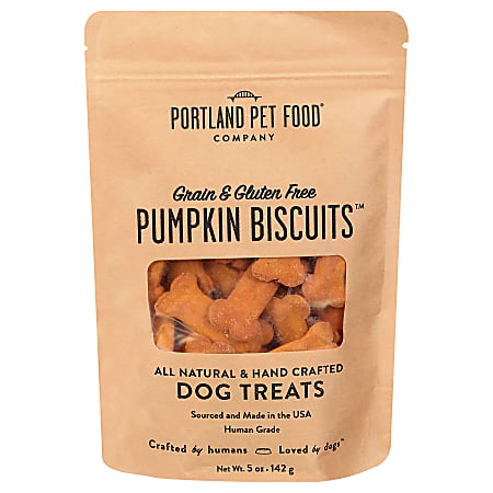Portland Pet Food Company Dog Biscuits, Pumpkin, 5 Oz, Total Qty 6