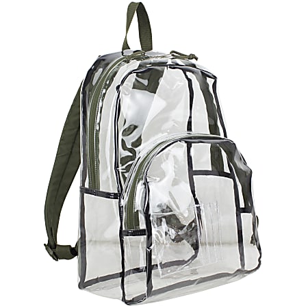 Eastsport Clear PVC Backpack, Green