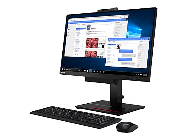 Lenovo ThinkCentre Tiny-In-One 24 Gen 4 23.8" LCD Touchscreen Monitor - 16:9 - 24" Class - 10 Point(s) - 1920 x 1080 - Full HD - 250 Nit - WLED Backlight - Speakers - USB - DisplayPort