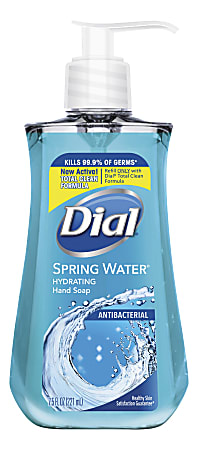 Dial® Spring Water Antibacterial Liquid Hand Soap, Fresh Scent, 7.5 Oz Bottle