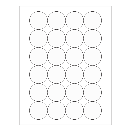 Office Depot® Brand Circle Laser Labels, LL233CL, 1-11/16", Clear, Pack Of 2,400 Labels
