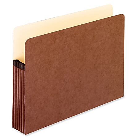 Pendaflex® Extra-Strong Acid-Free File Pockets, Letter Size, 5 1/4" Expansion, 30% Recycled, Red, Box Of 50
