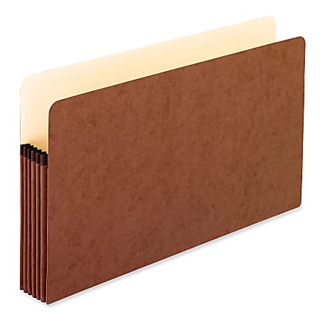 Pendaflex® Extra-Strong Acid-Free File Pockets, Legal Size, 5 1/4" Expansion, 30% Recycled, Red, Box Of 50
