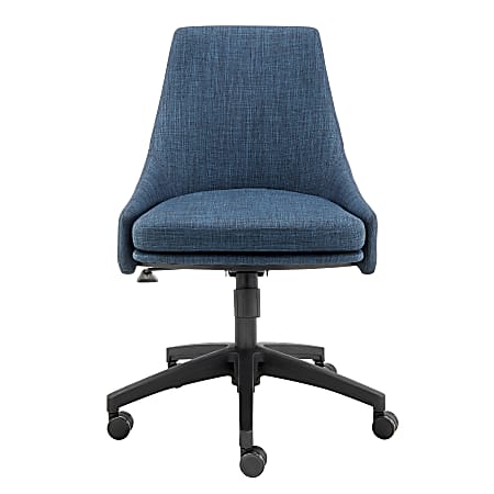 Eurostyle Signa Adjustable Fabric Mid-Back Office Task Chair, Blue/Black