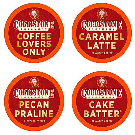 Cold Stone Creamery Single-Serve Coffee K-Cup®, Cold Stone Sampler Pack, Carton Of 48