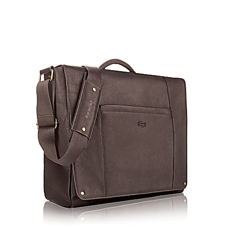 Solo leather messenger bag clearance