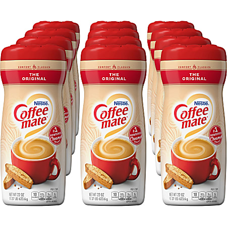 Nestle Coffee mate Coffee Creamer Original  22oz Powder Creamer  Original Flavor  1.37 lb (22 oz)  12/Carton