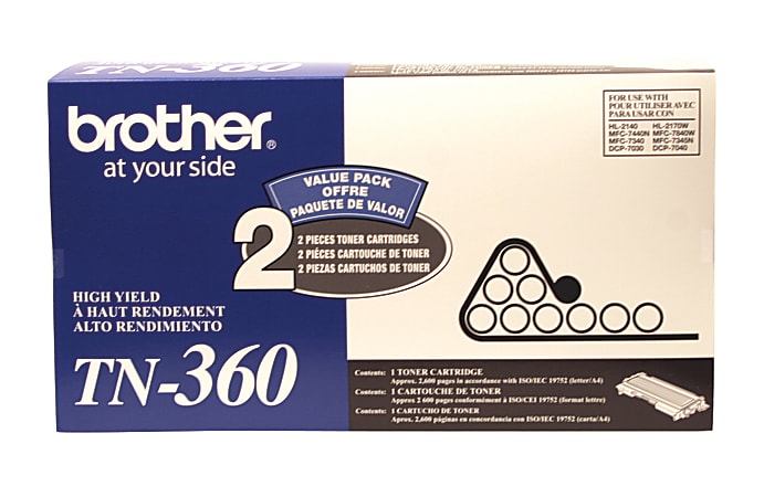 Thanksgiving Tap scaring Brother TN 360 Black Toner Cartridges Pack Of 2 TN 360BK - Office Depot
