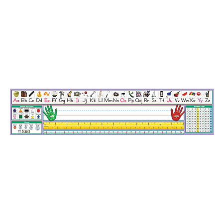 North Star Teacher Resources Self-Adhesive Desk Plates, 17 1/2" x 4", Traditional Manuscript, Pre-K - Grade 8, 36 Plates Per Pack, Set Of 2 Packs