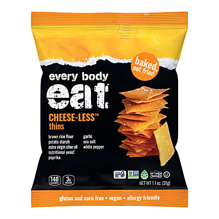 Every Body Eat Cheese-less Crackers, 1.1 Oz, Total Qty 20