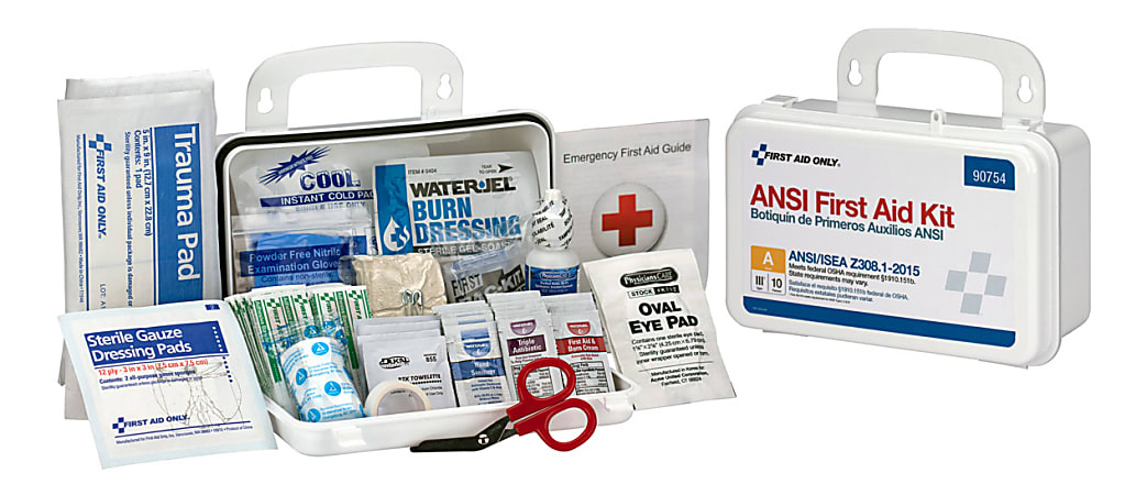 First Aid Only 10-Person Bulk First Aid Kit, White, 71 Pieces